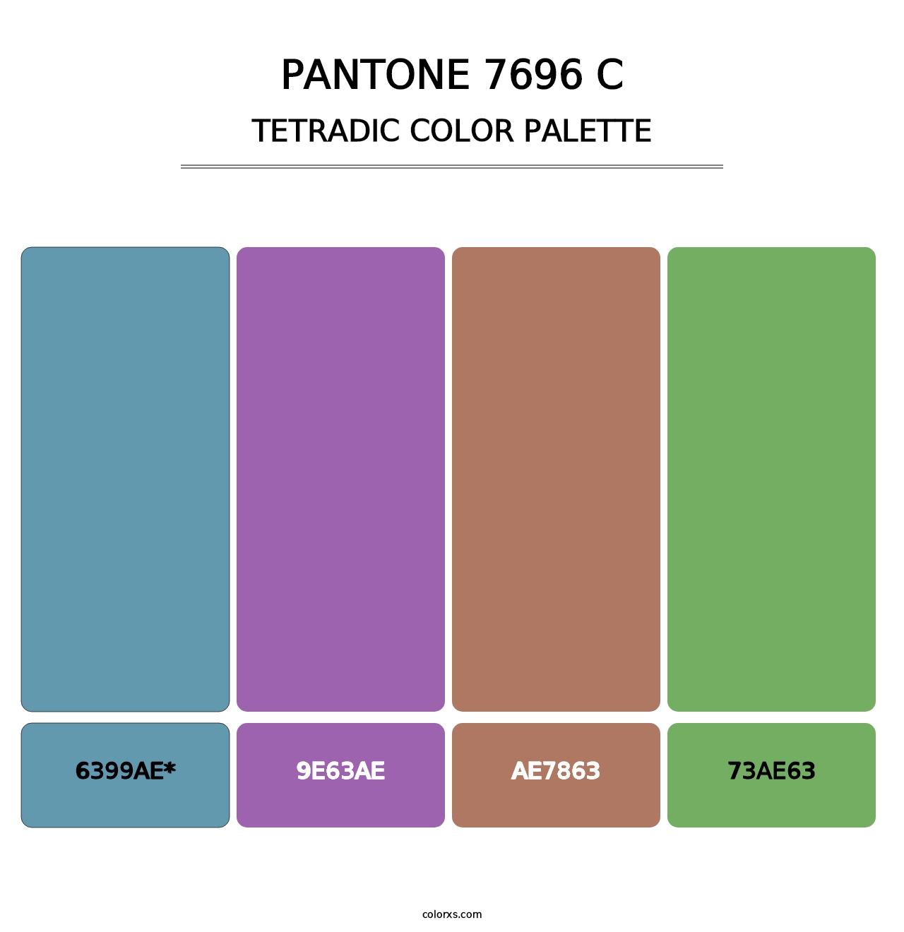 PANTONE 7696 C - Tetradic Color Palette