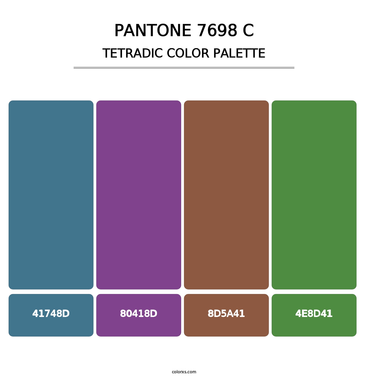 PANTONE 7698 C - Tetradic Color Palette