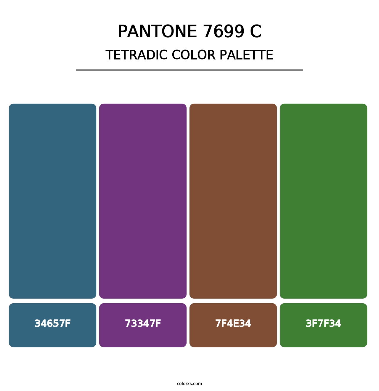 PANTONE 7699 C - Tetradic Color Palette