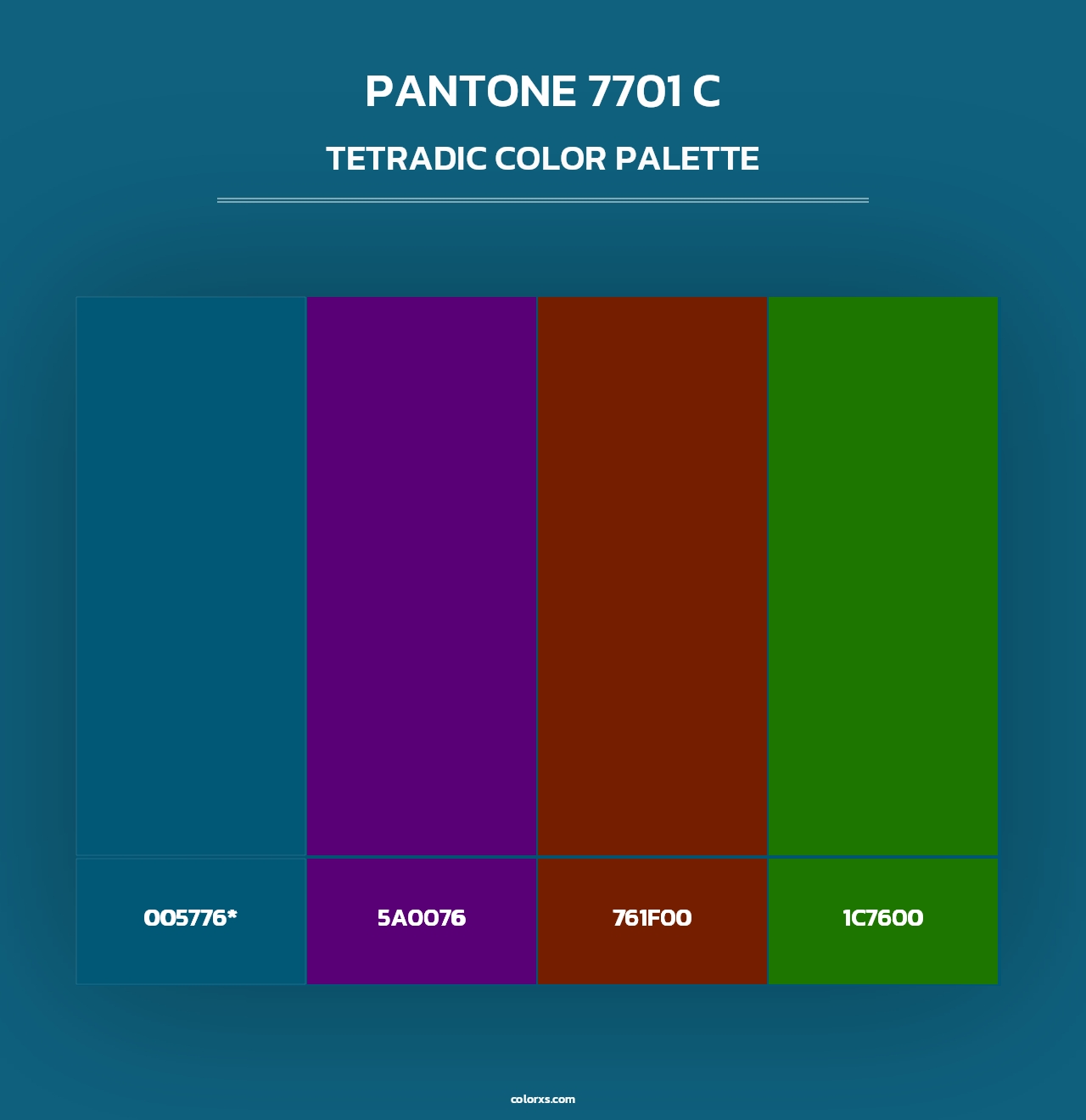 PANTONE 7701 C - Tetradic Color Palette