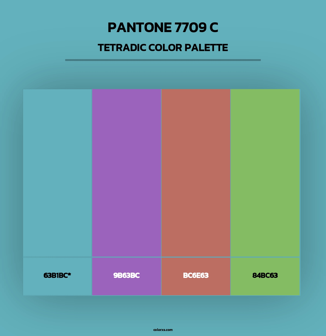 PANTONE 7709 C - Tetradic Color Palette