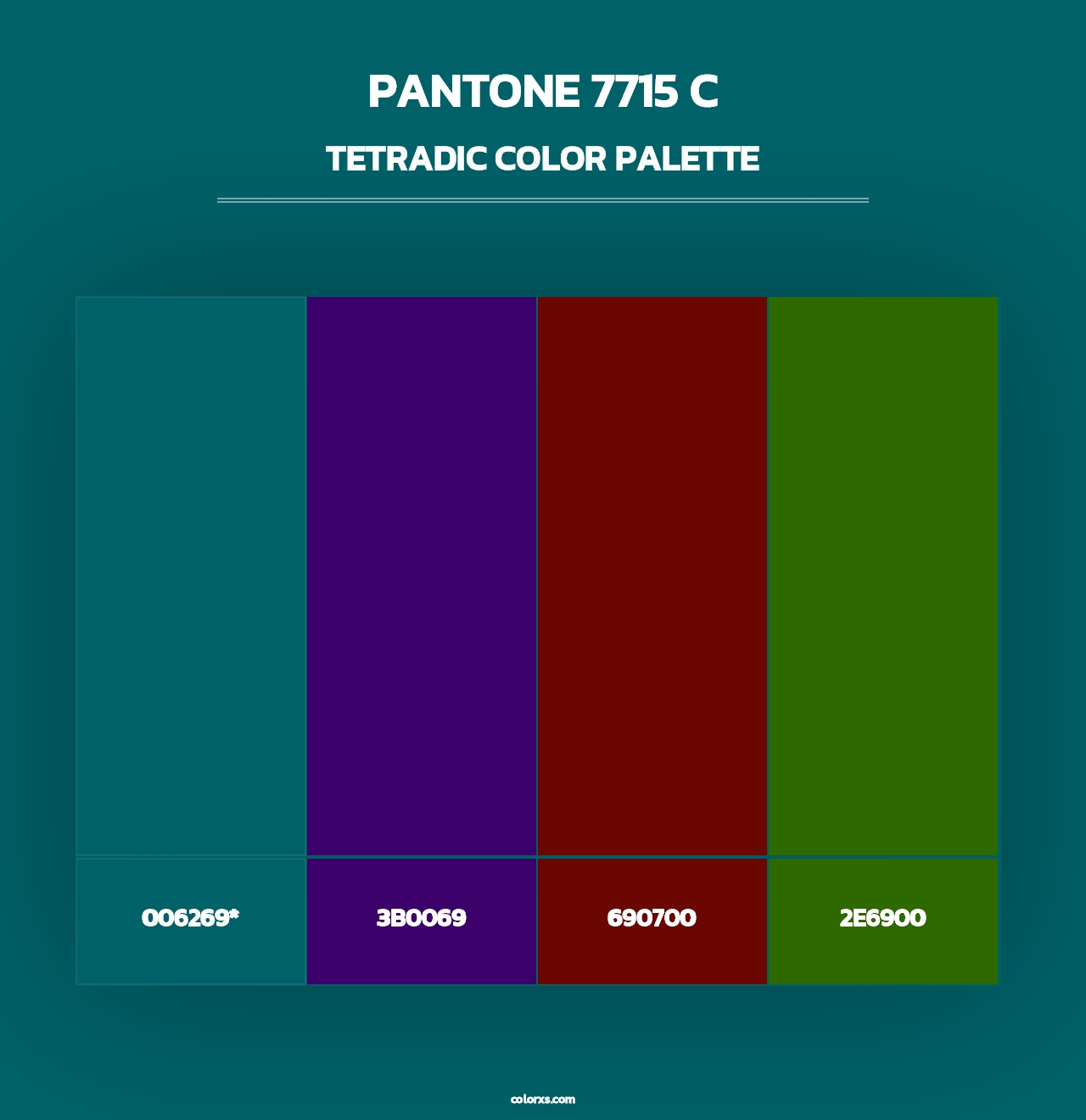 PANTONE 7715 C - Tetradic Color Palette