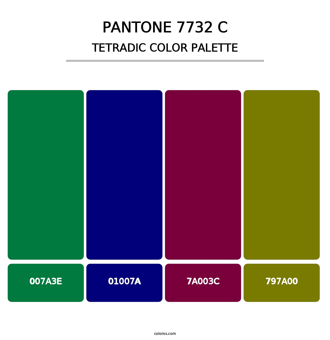 PANTONE 7732 C - Tetradic Color Palette
