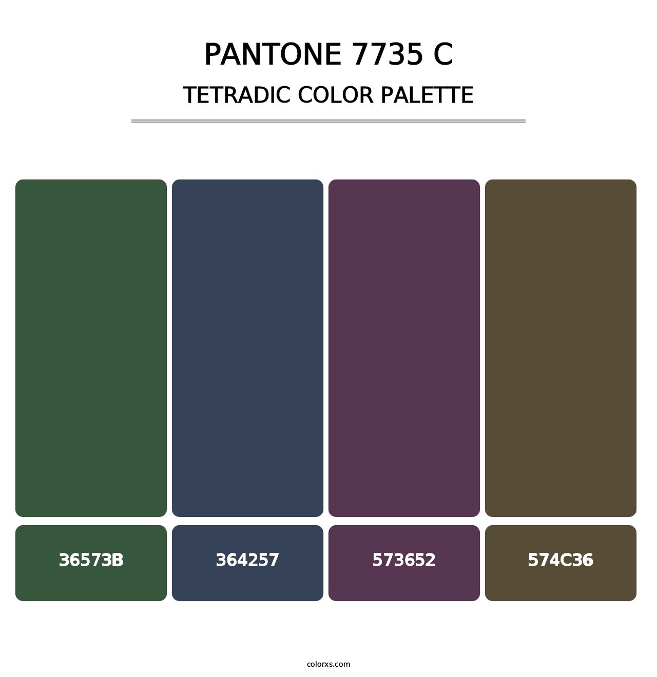 PANTONE 7735 C - Tetradic Color Palette