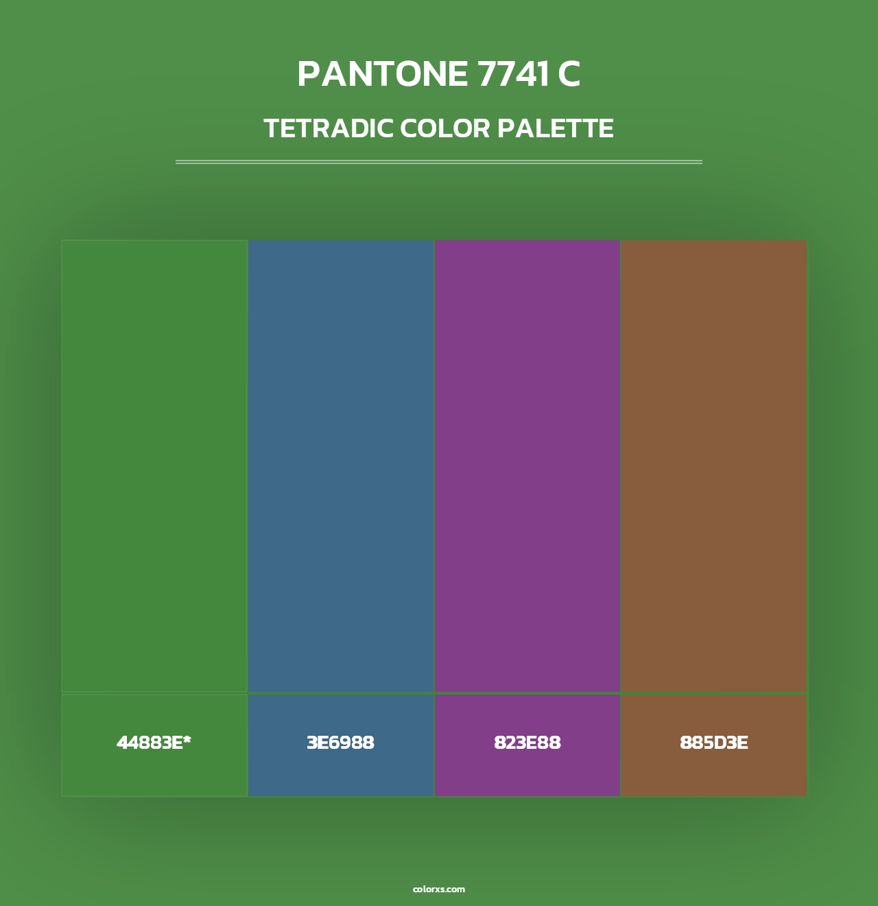 PANTONE 7741 C - Tetradic Color Palette
