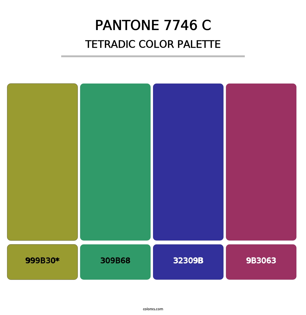 PANTONE 7746 C - Tetradic Color Palette