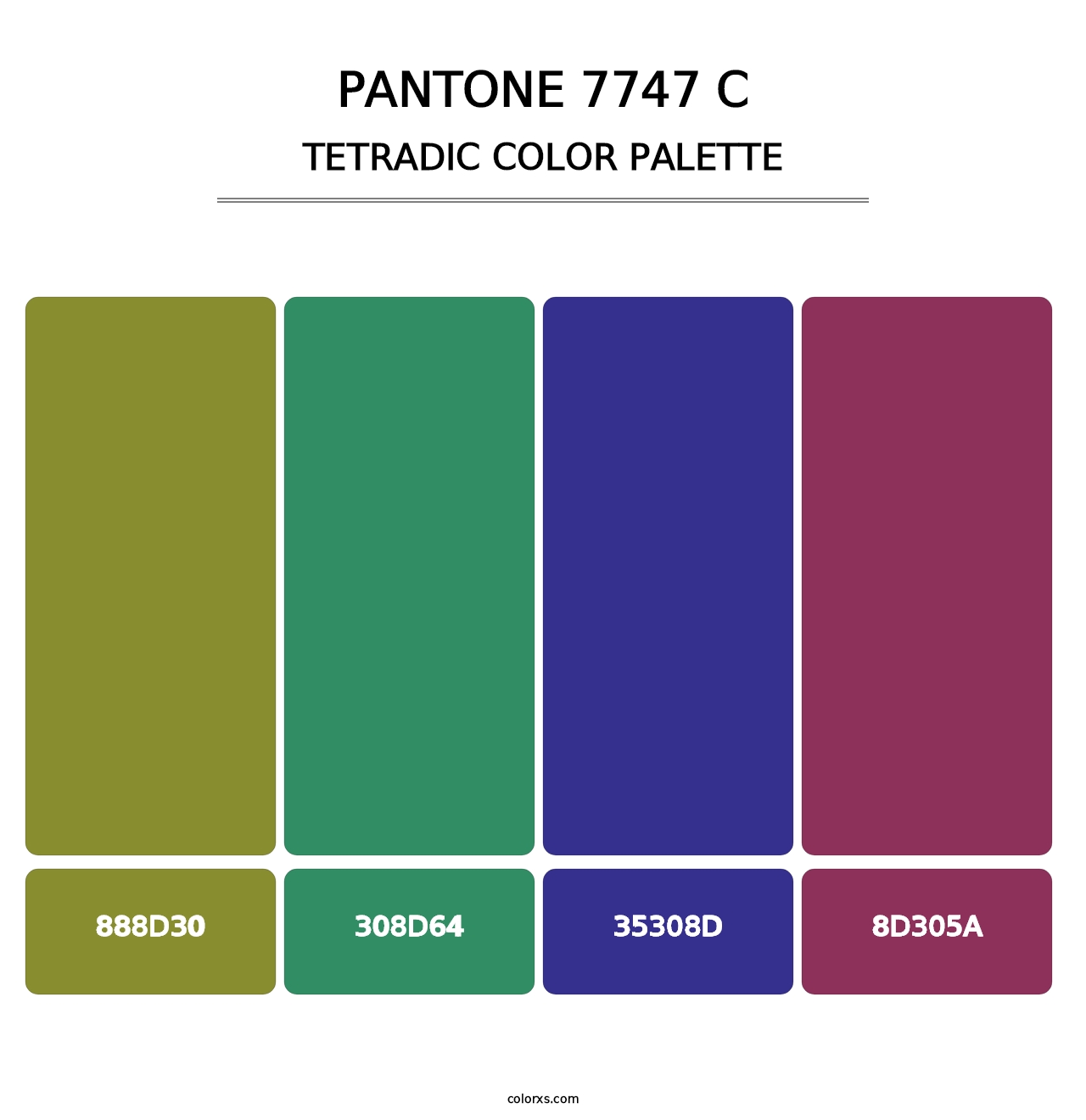 PANTONE 7747 C - Tetradic Color Palette