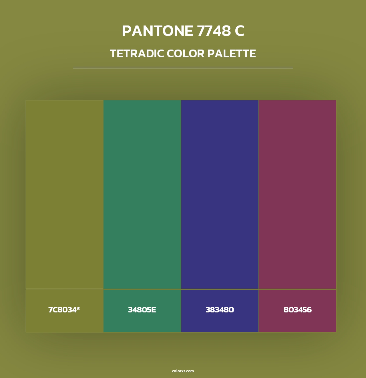 PANTONE 7748 C - Tetradic Color Palette