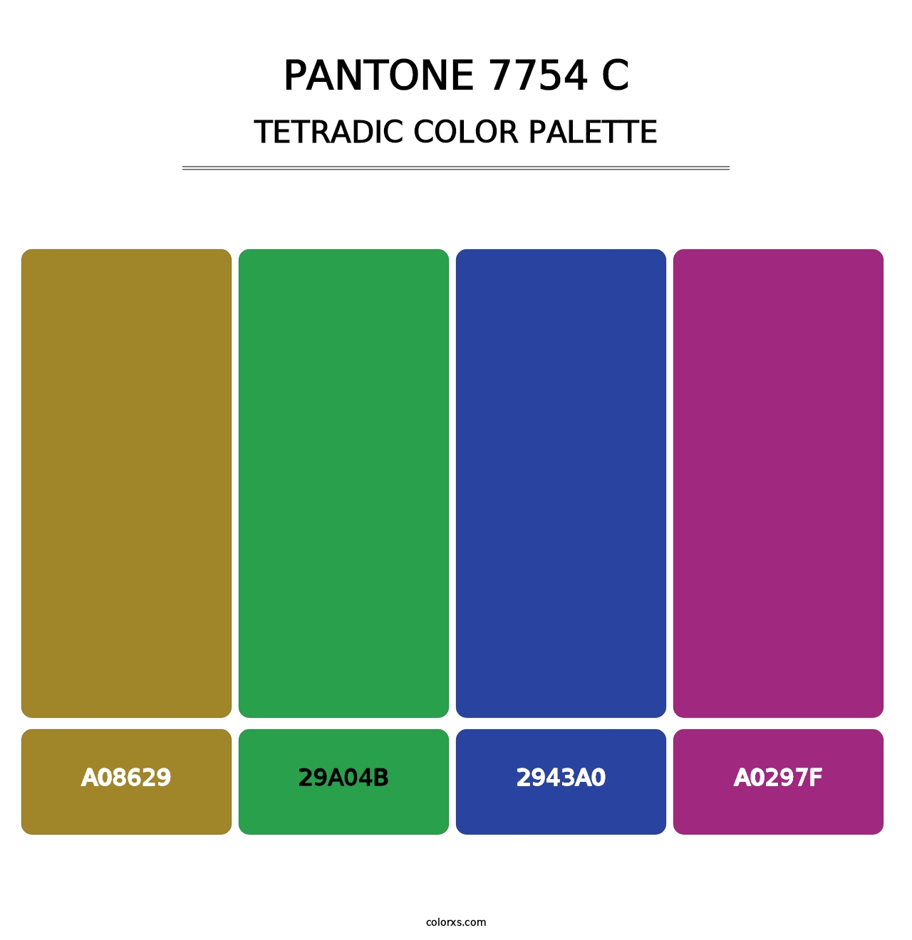 PANTONE 7754 C - Tetradic Color Palette