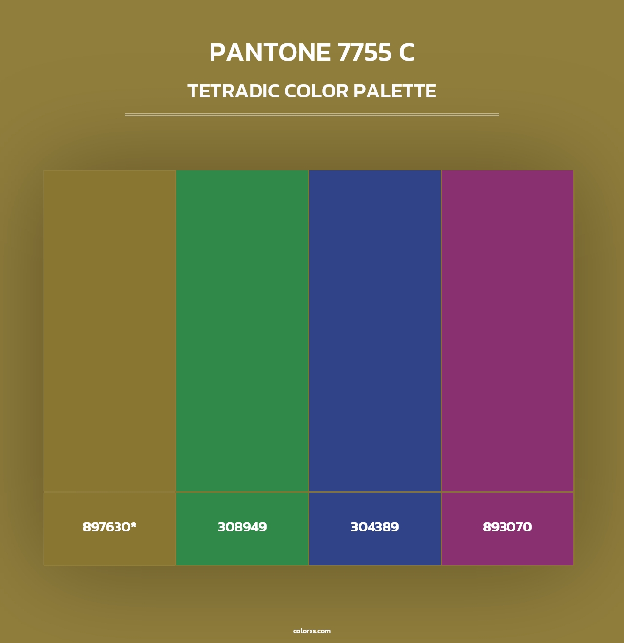 PANTONE 7755 C - Tetradic Color Palette