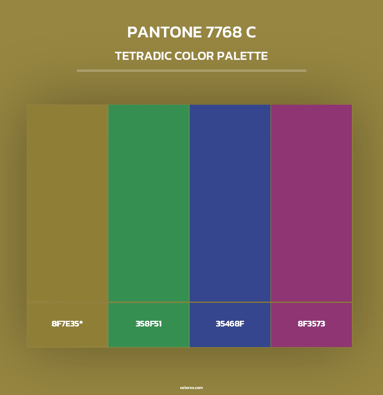 PANTONE 7768 C - Tetradic Color Palette