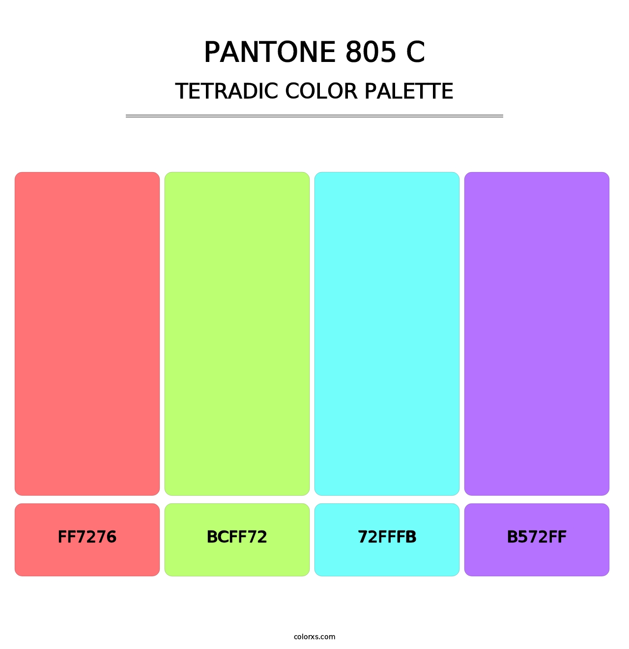 PANTONE 805 C - Tetradic Color Palette