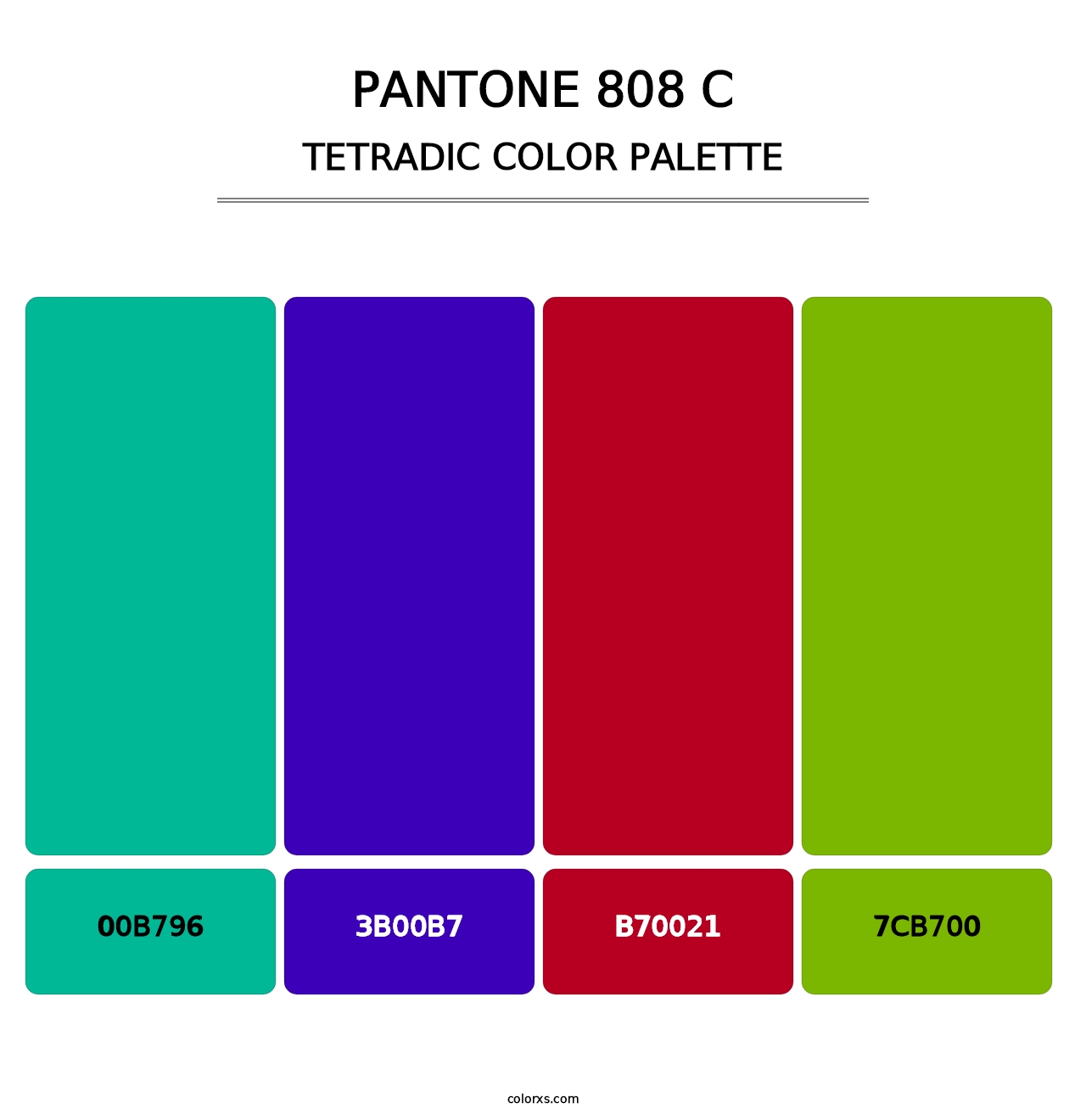 PANTONE 808 C - Tetradic Color Palette