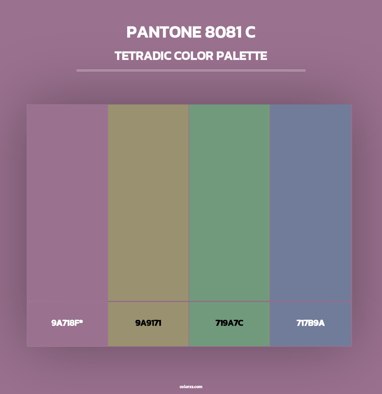 PANTONE 8081 C - Tetradic Color Palette