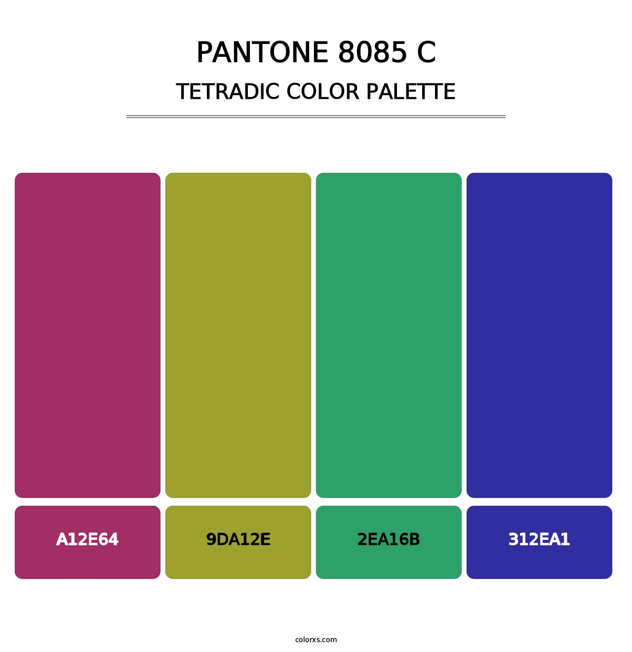PANTONE 8085 C - Tetradic Color Palette