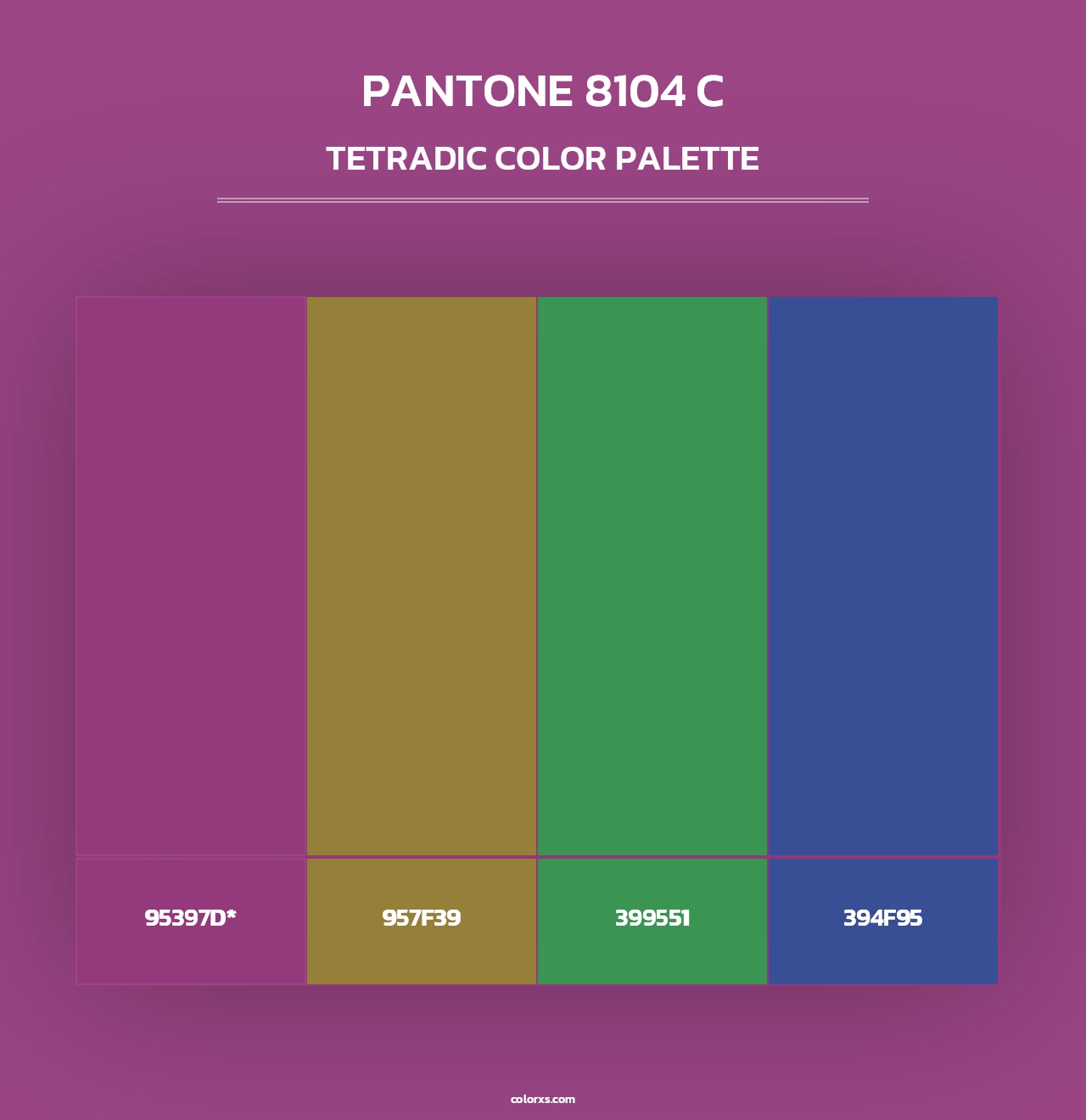 PANTONE 8104 C - Tetradic Color Palette