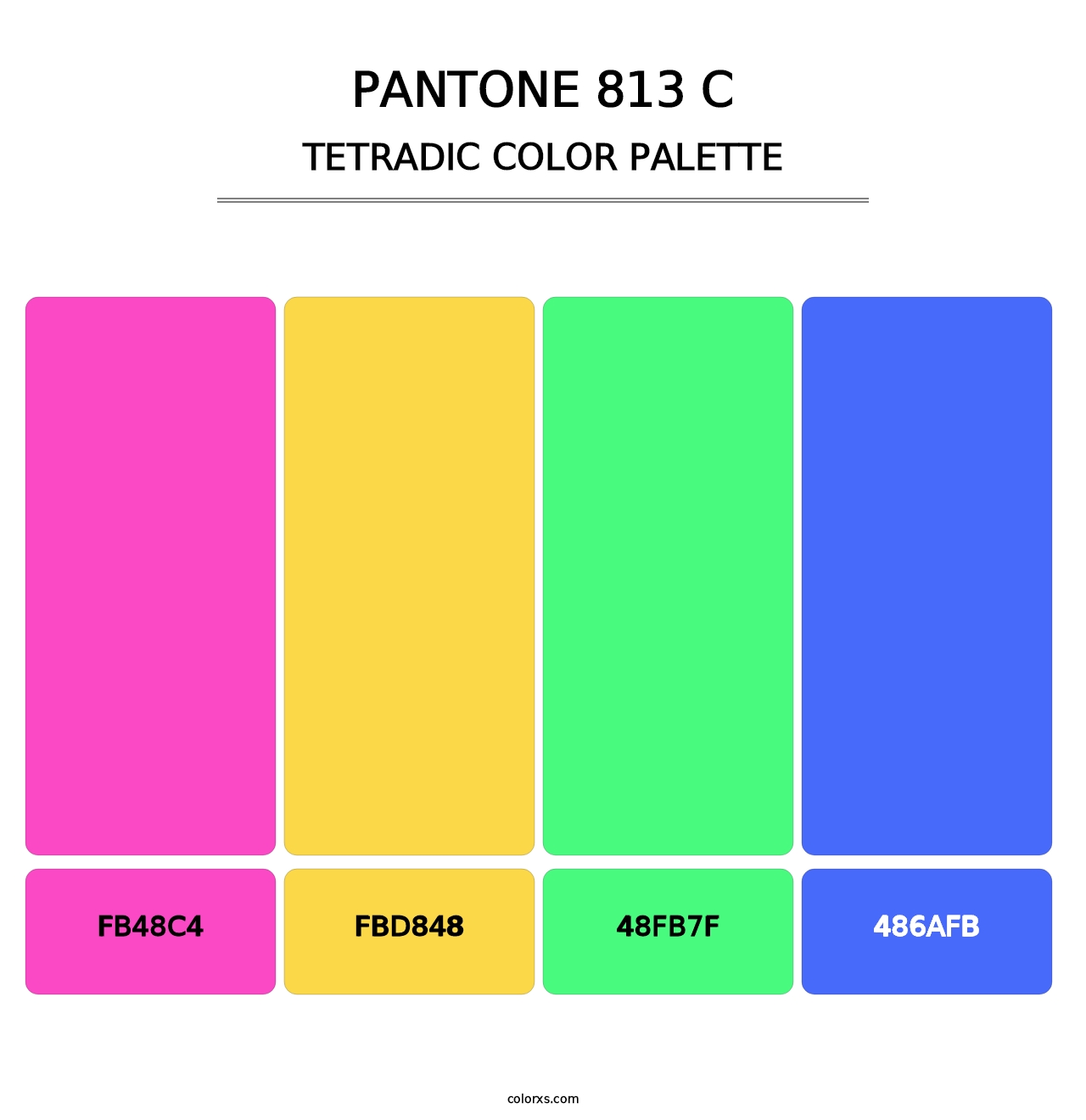 PANTONE 813 C - Tetradic Color Palette