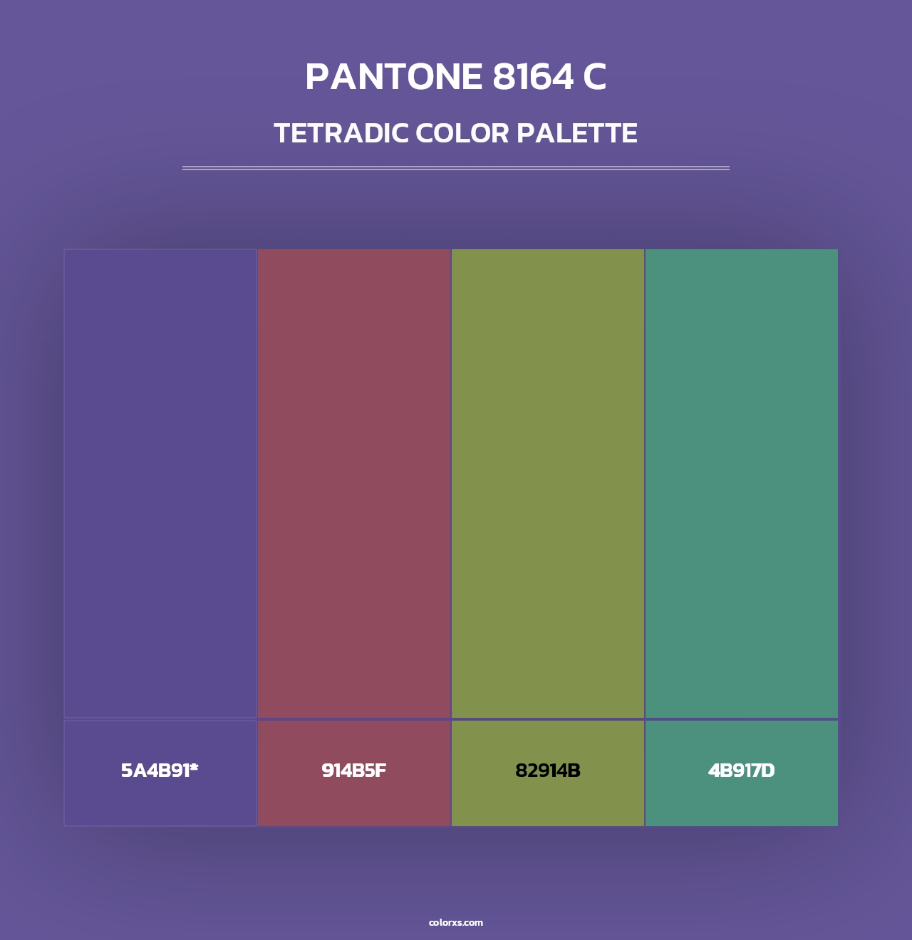 PANTONE 8164 C - Tetradic Color Palette