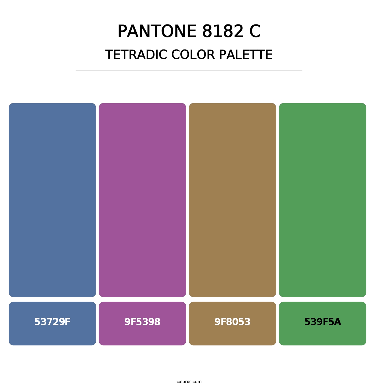 PANTONE 8182 C - Tetradic Color Palette