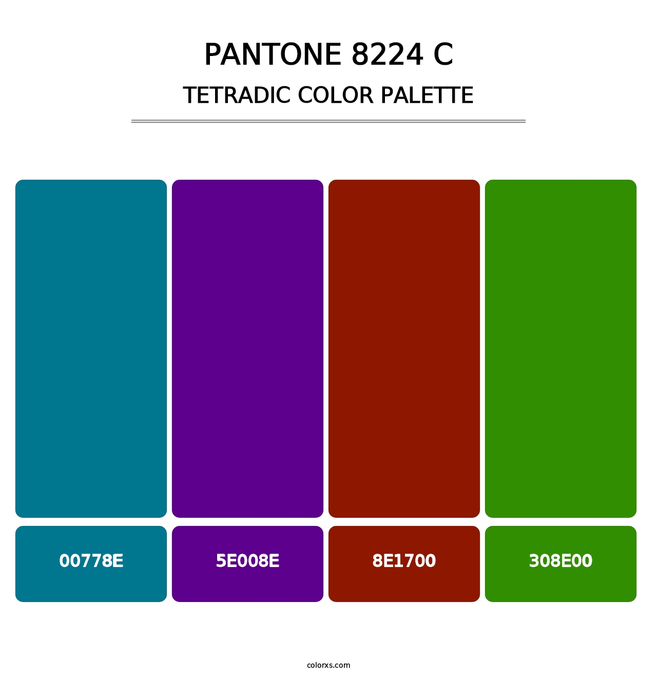 PANTONE 8224 C - Tetradic Color Palette