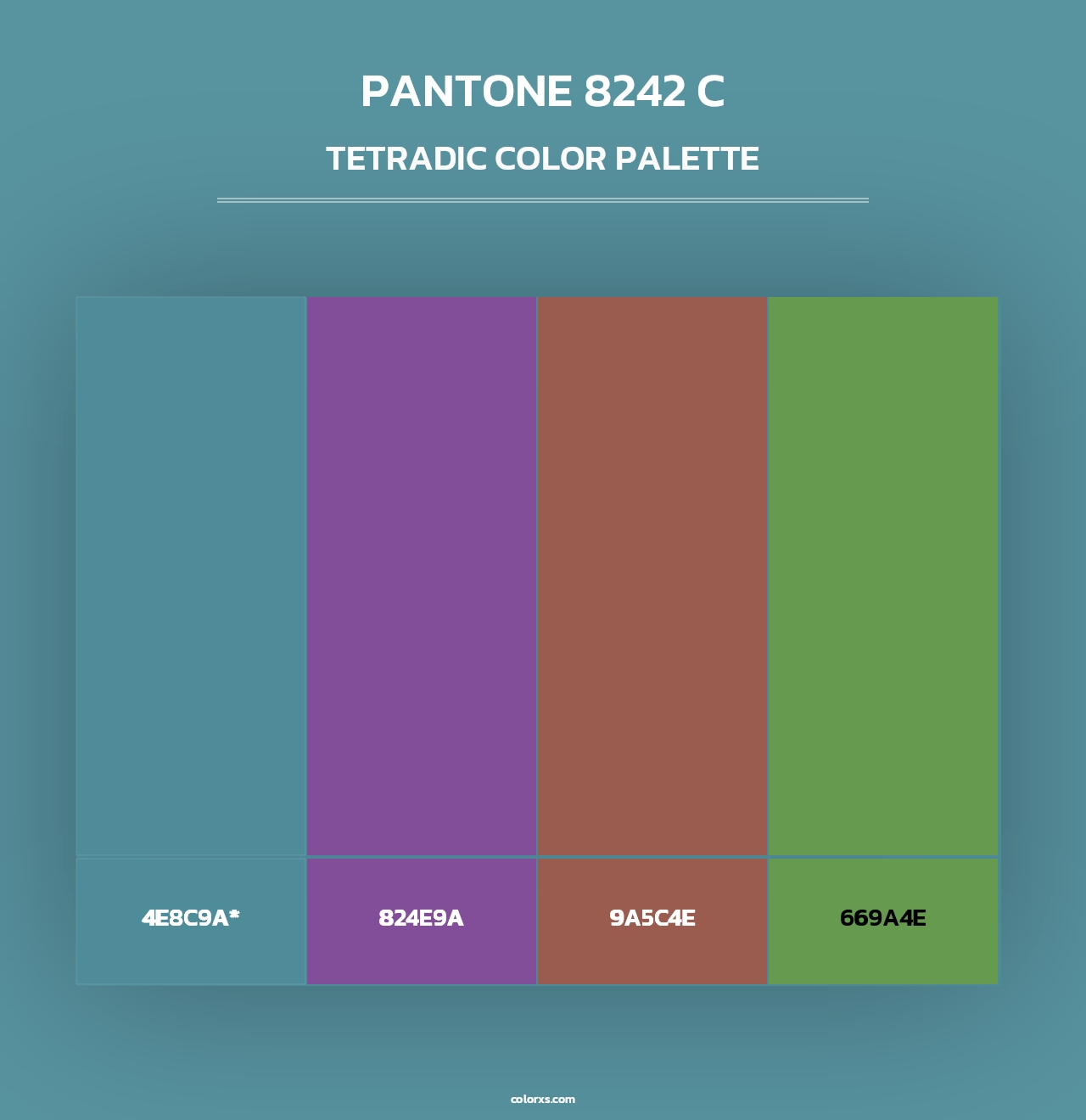 PANTONE 8242 C - Tetradic Color Palette