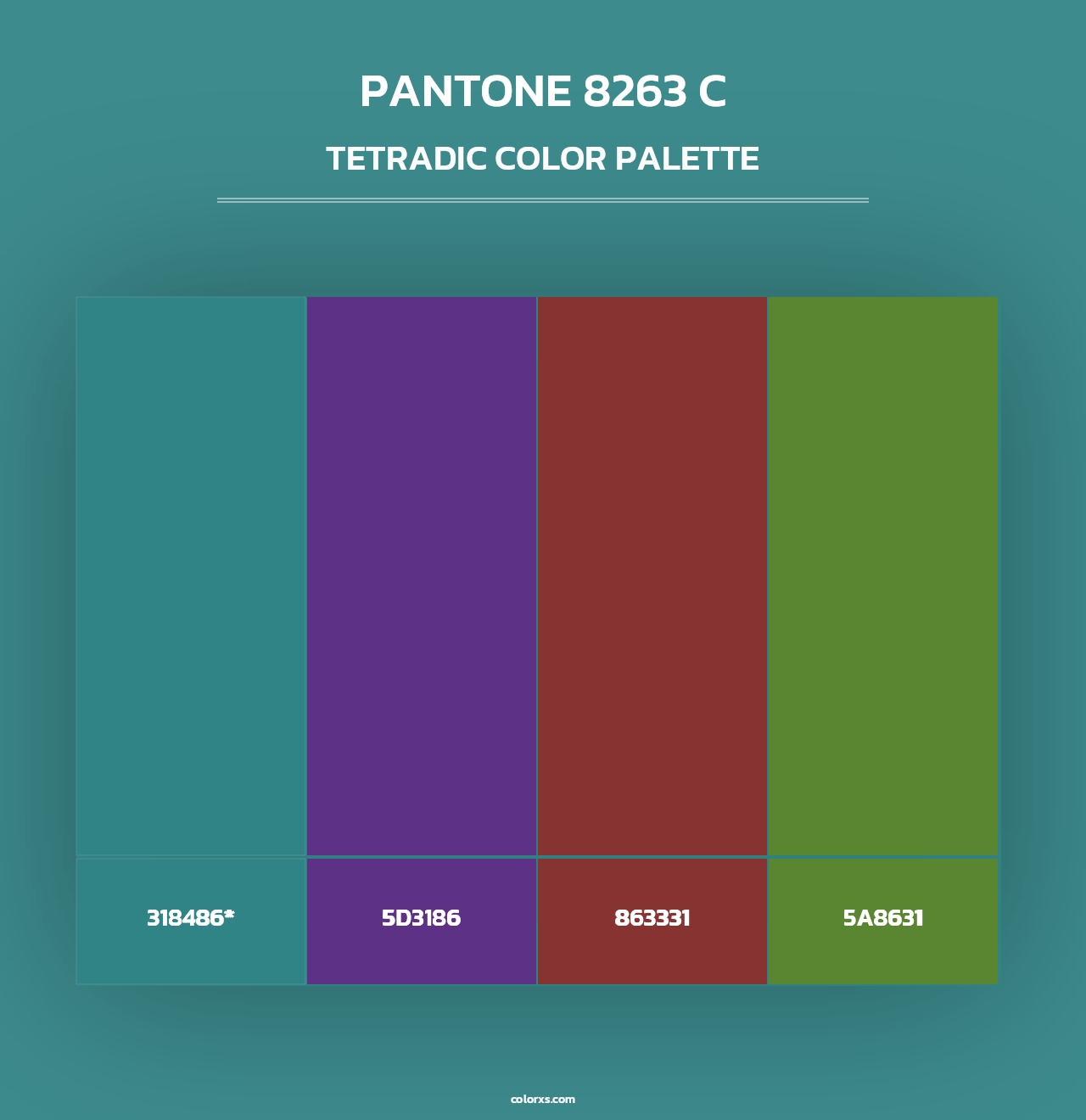 PANTONE 8263 C - Tetradic Color Palette