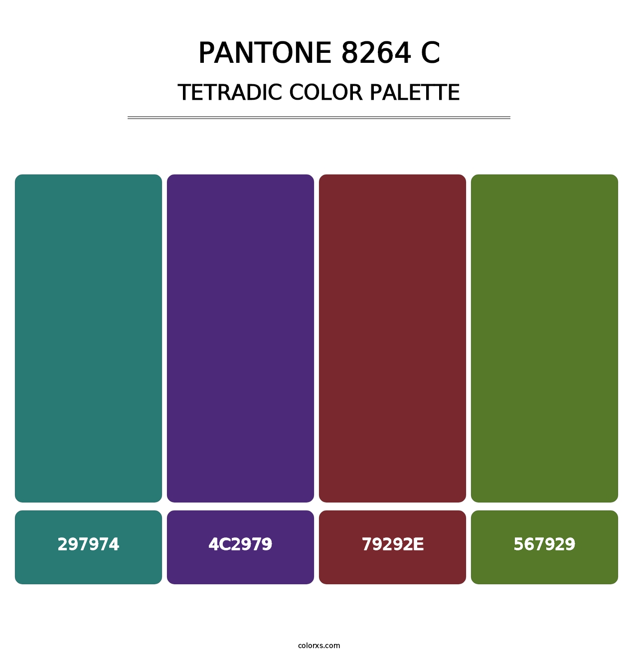 PANTONE 8264 C - Tetradic Color Palette