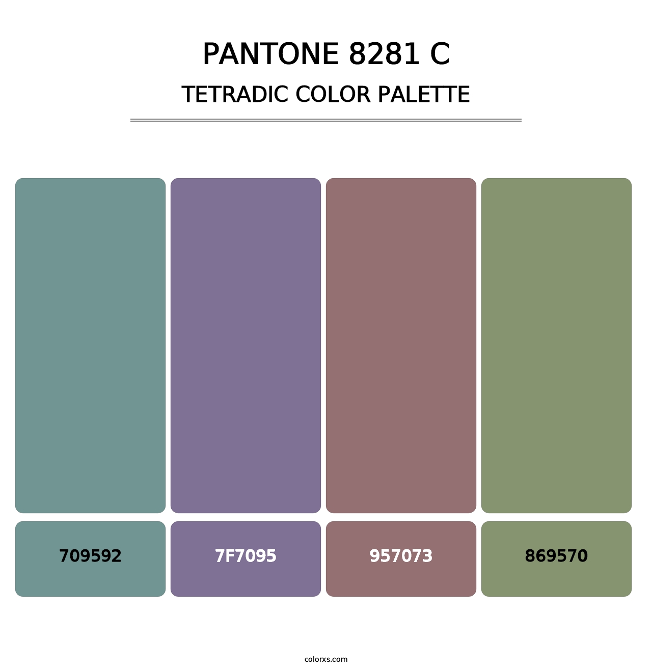 PANTONE 8281 C - Tetradic Color Palette