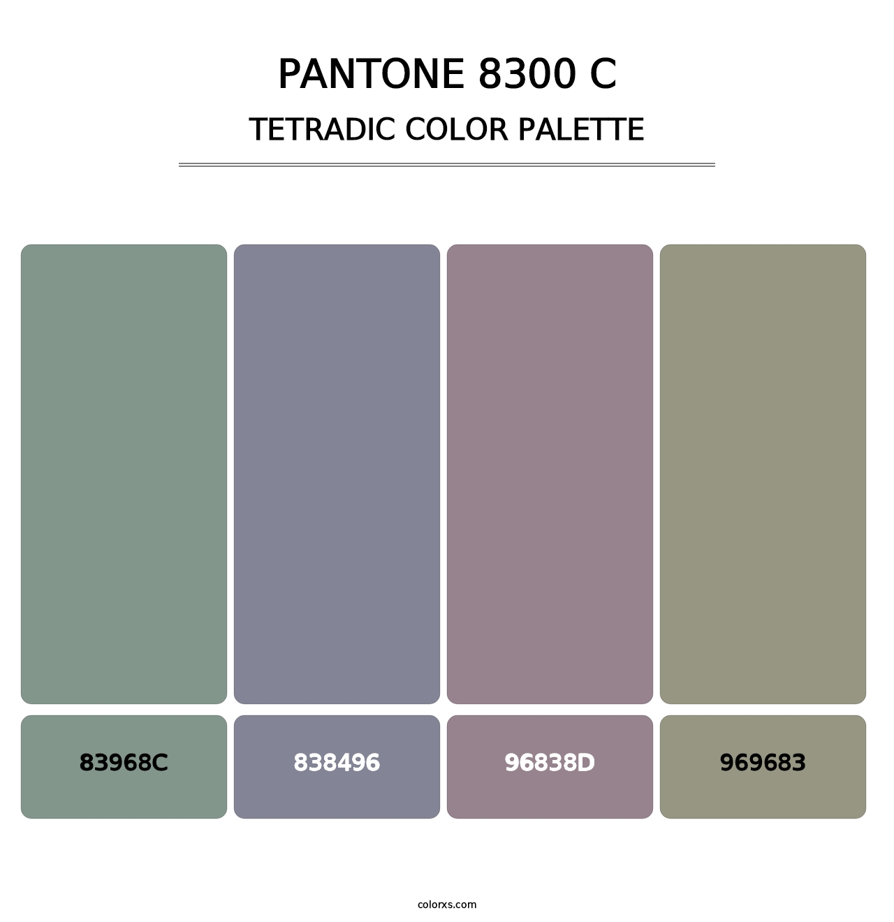 PANTONE 8300 C - Tetradic Color Palette