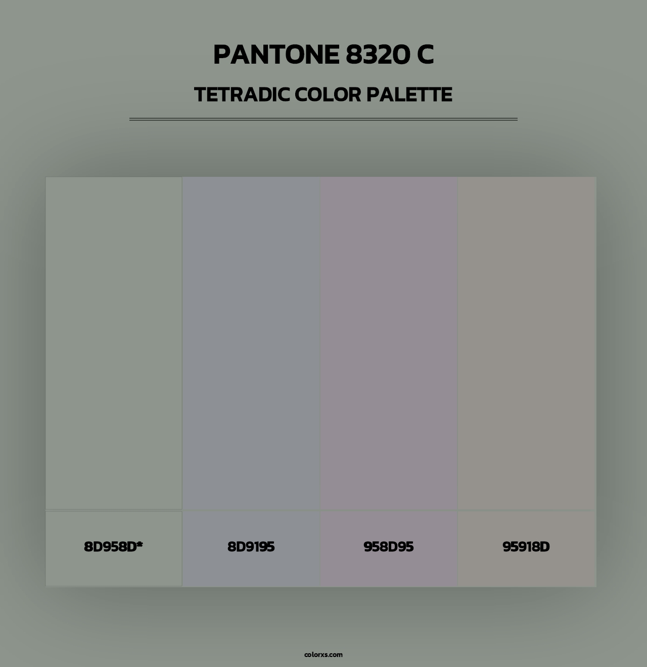 PANTONE 8320 C - Tetradic Color Palette
