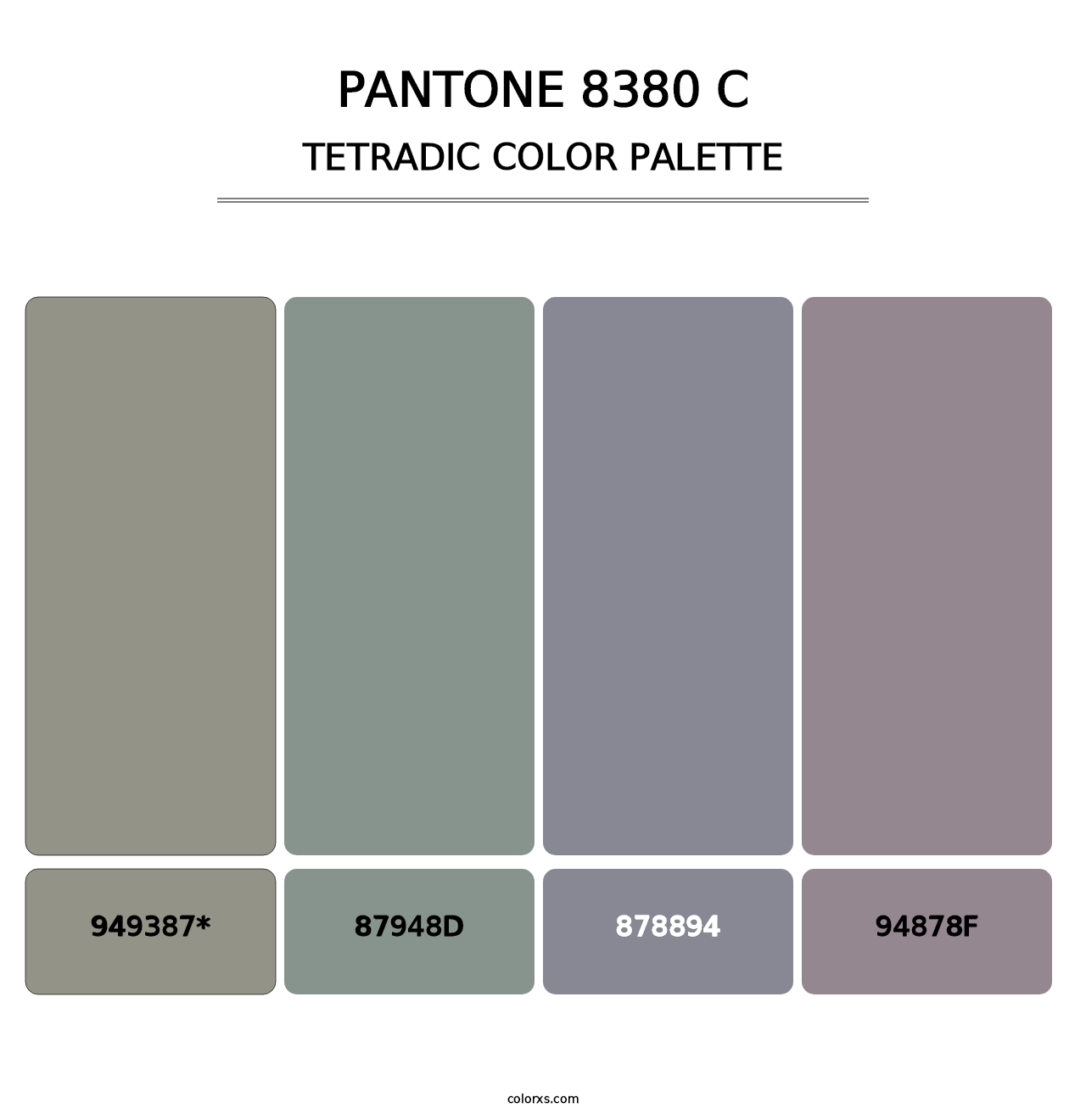 PANTONE 8380 C - Tetradic Color Palette
