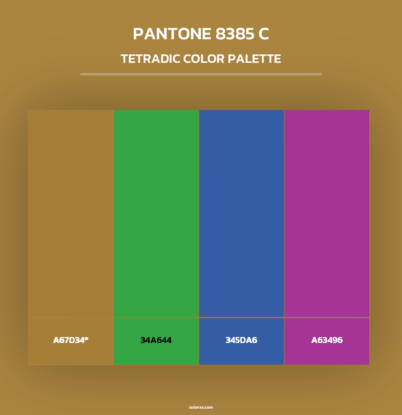 PANTONE 8385 C - Tetradic Color Palette