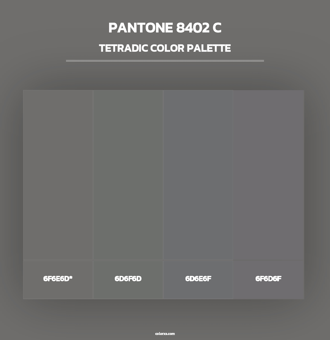 PANTONE 8402 C - Tetradic Color Palette