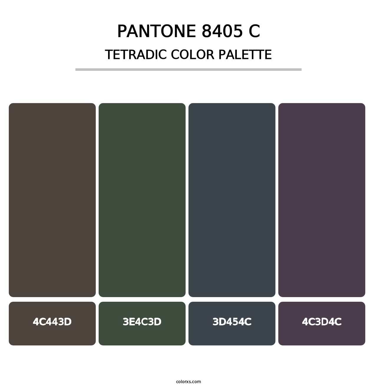 PANTONE 8405 C - Tetradic Color Palette