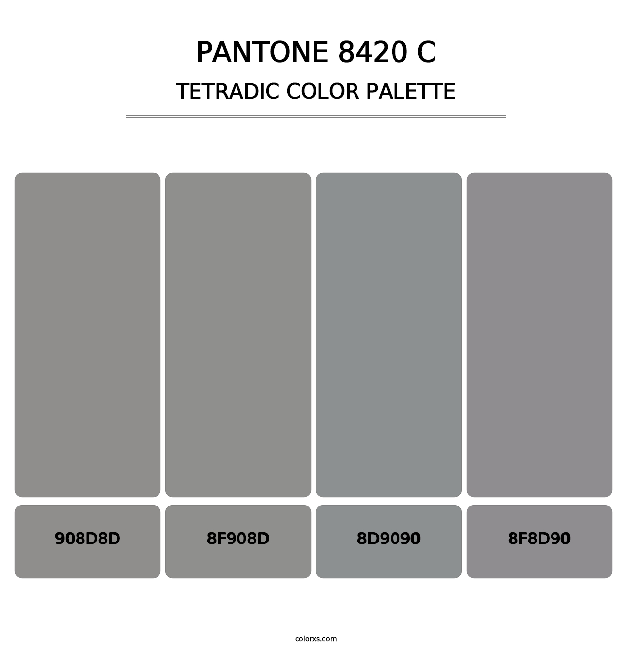PANTONE 8420 C - Tetradic Color Palette