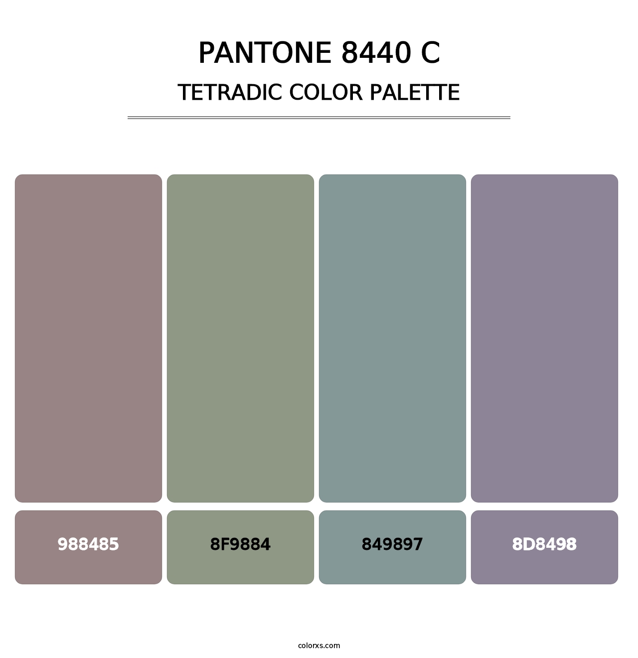 PANTONE 8440 C - Tetradic Color Palette