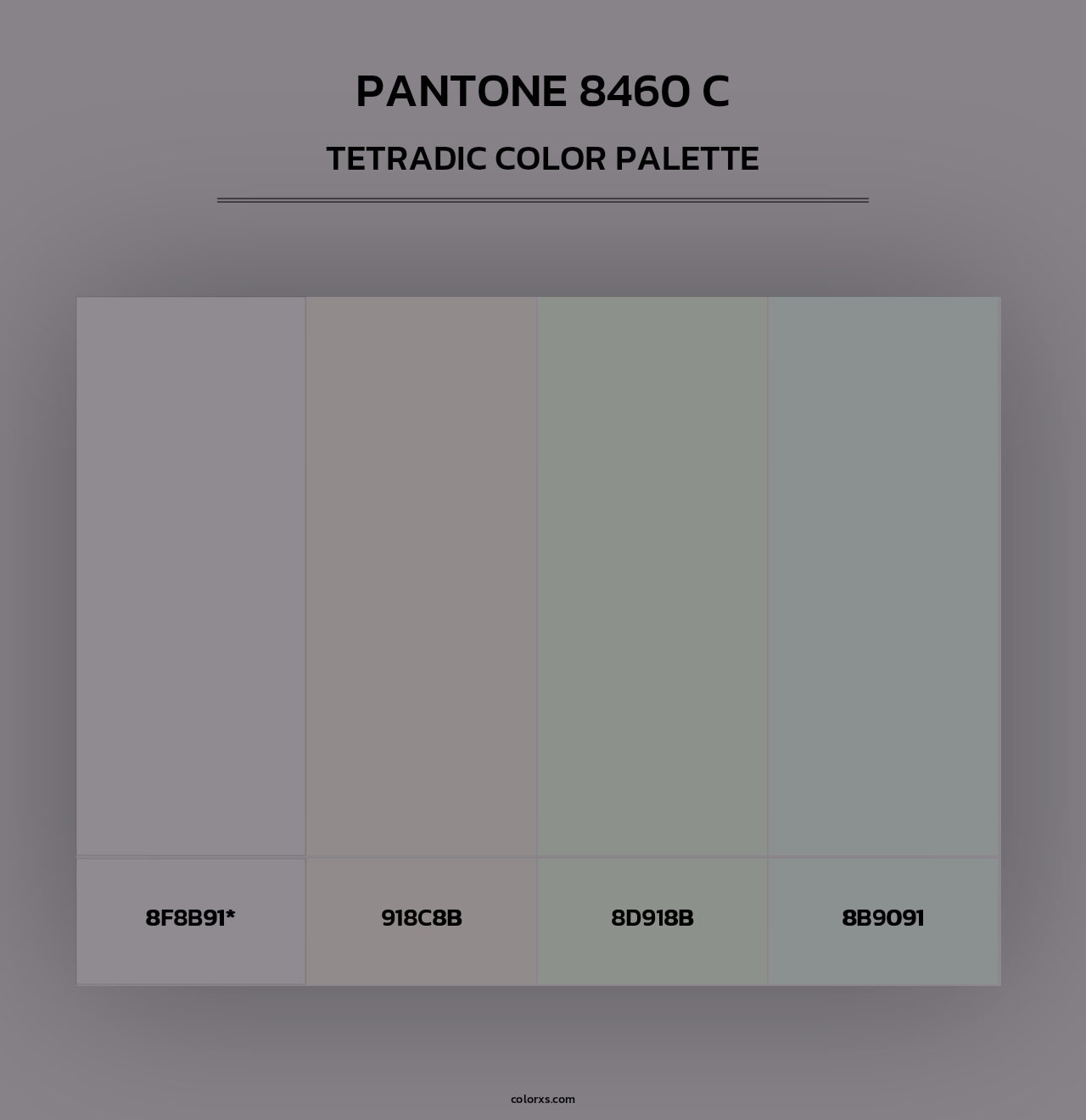 PANTONE 8460 C - Tetradic Color Palette
