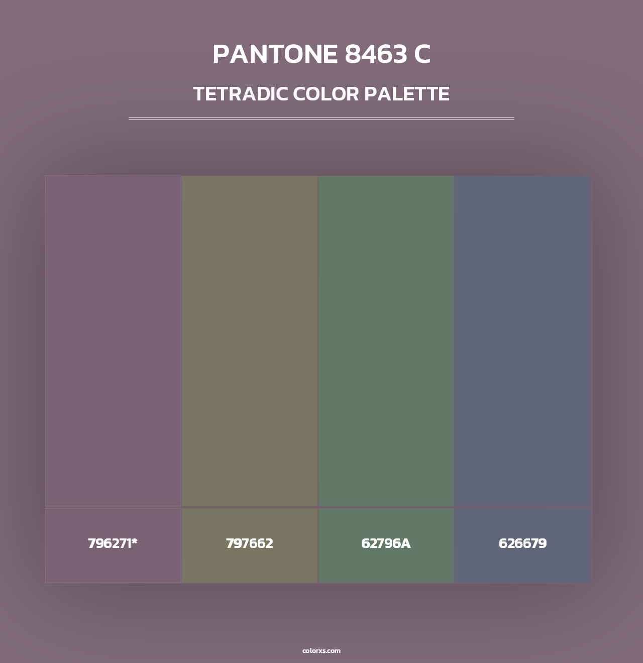 PANTONE 8463 C - Tetradic Color Palette