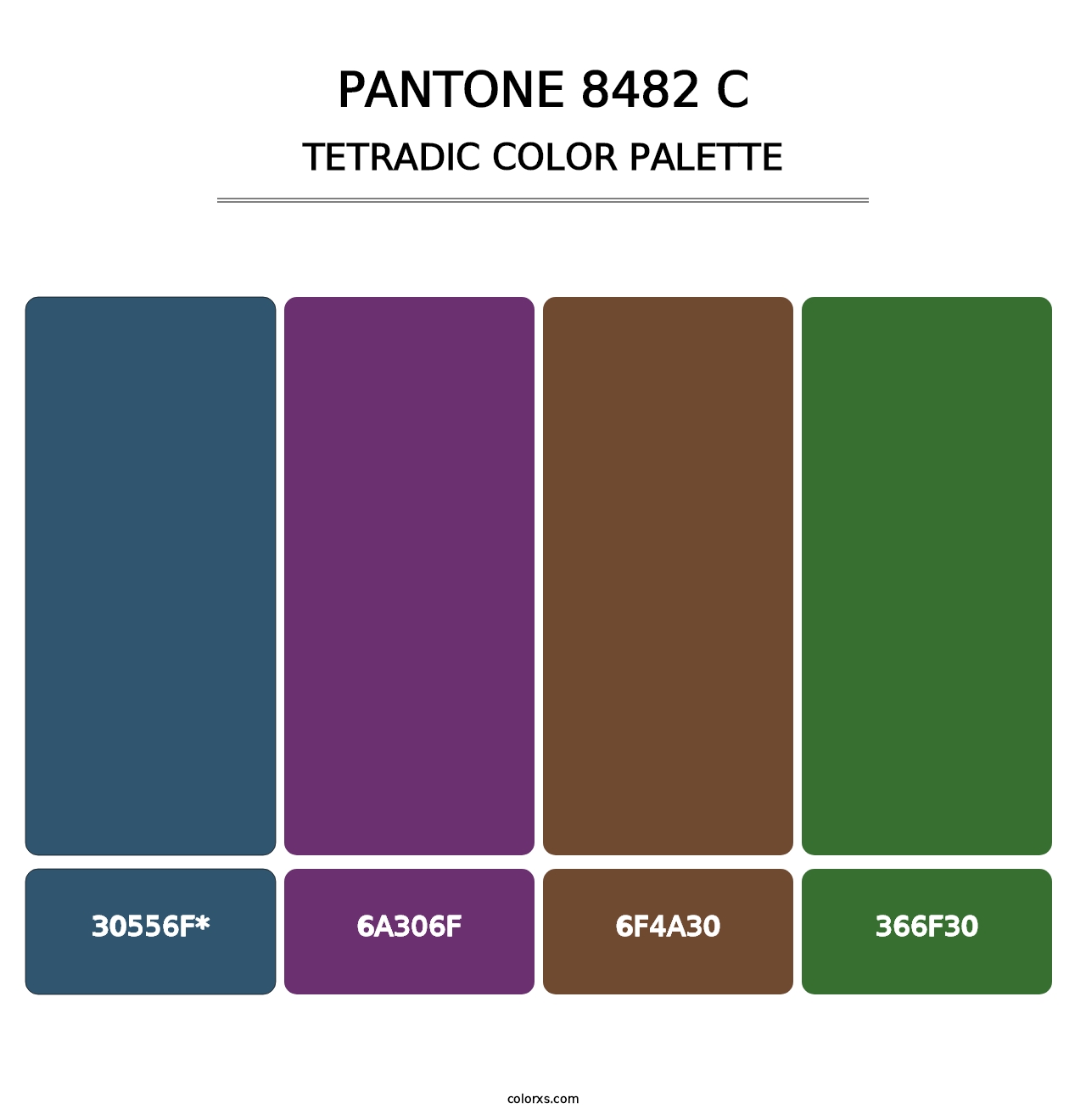 PANTONE 8482 C - Tetradic Color Palette