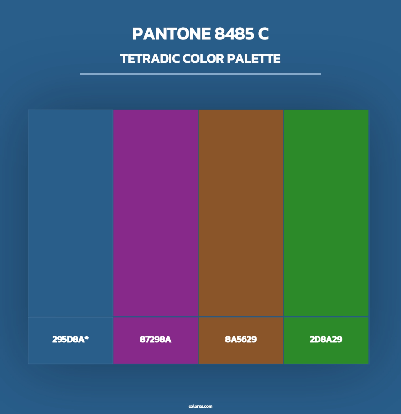 PANTONE 8485 C - Tetradic Color Palette