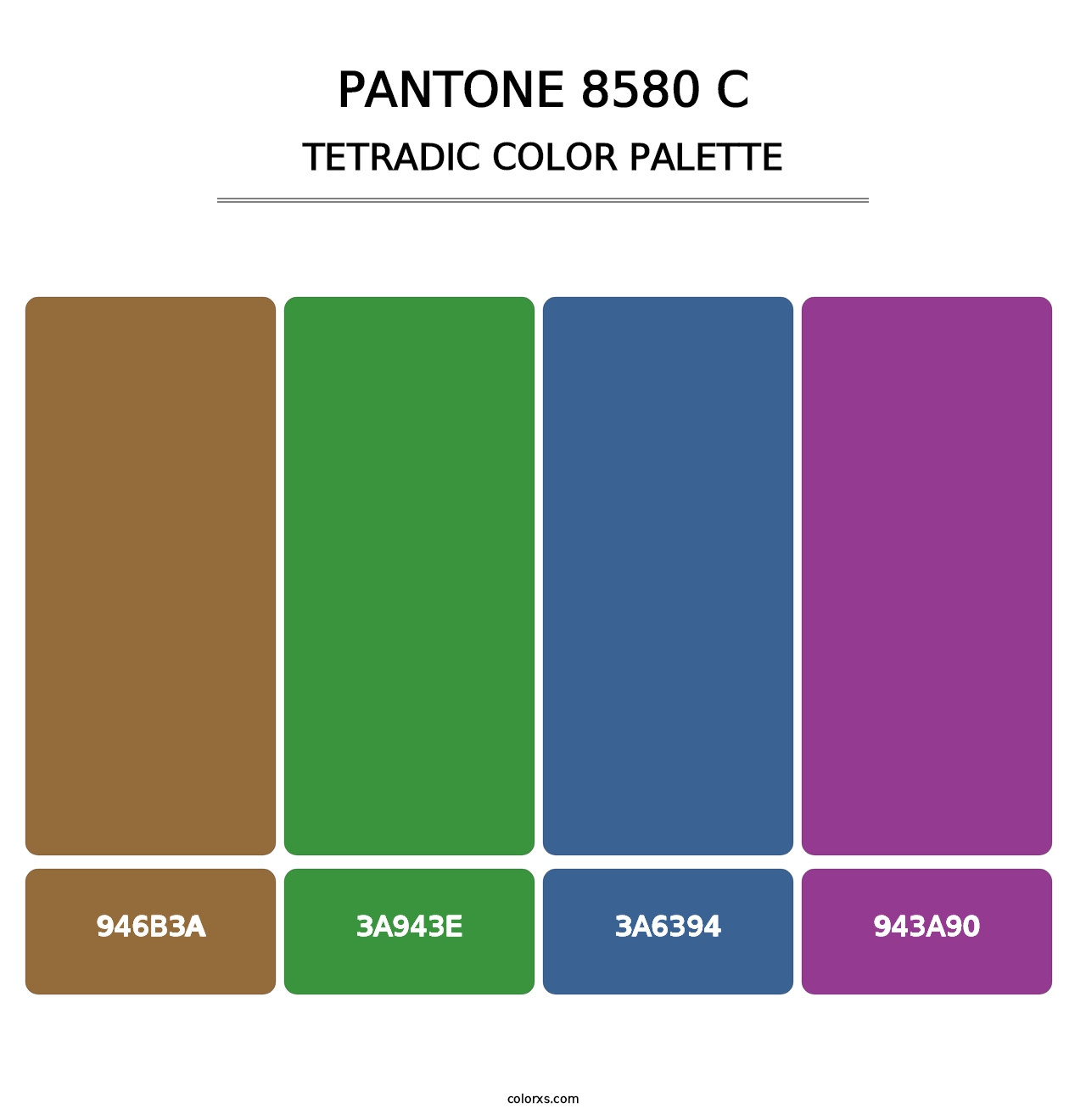 PANTONE 8580 C - Tetradic Color Palette