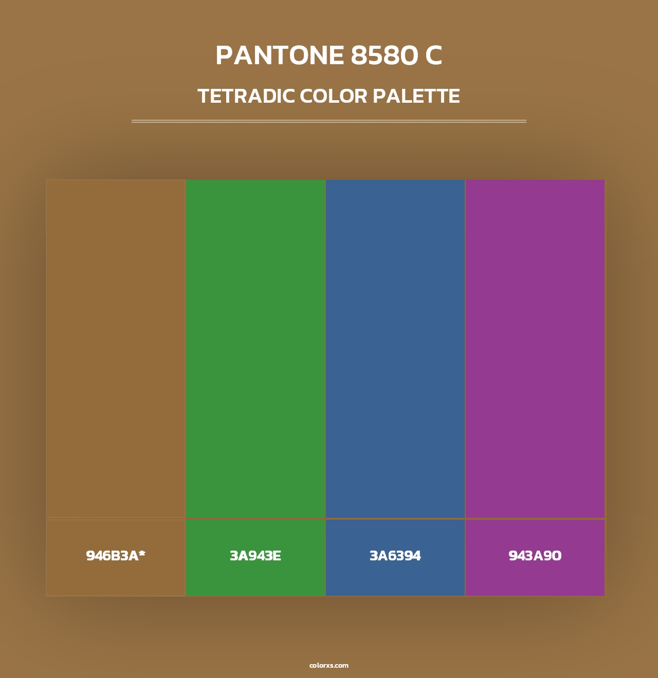 PANTONE 8580 C - Tetradic Color Palette