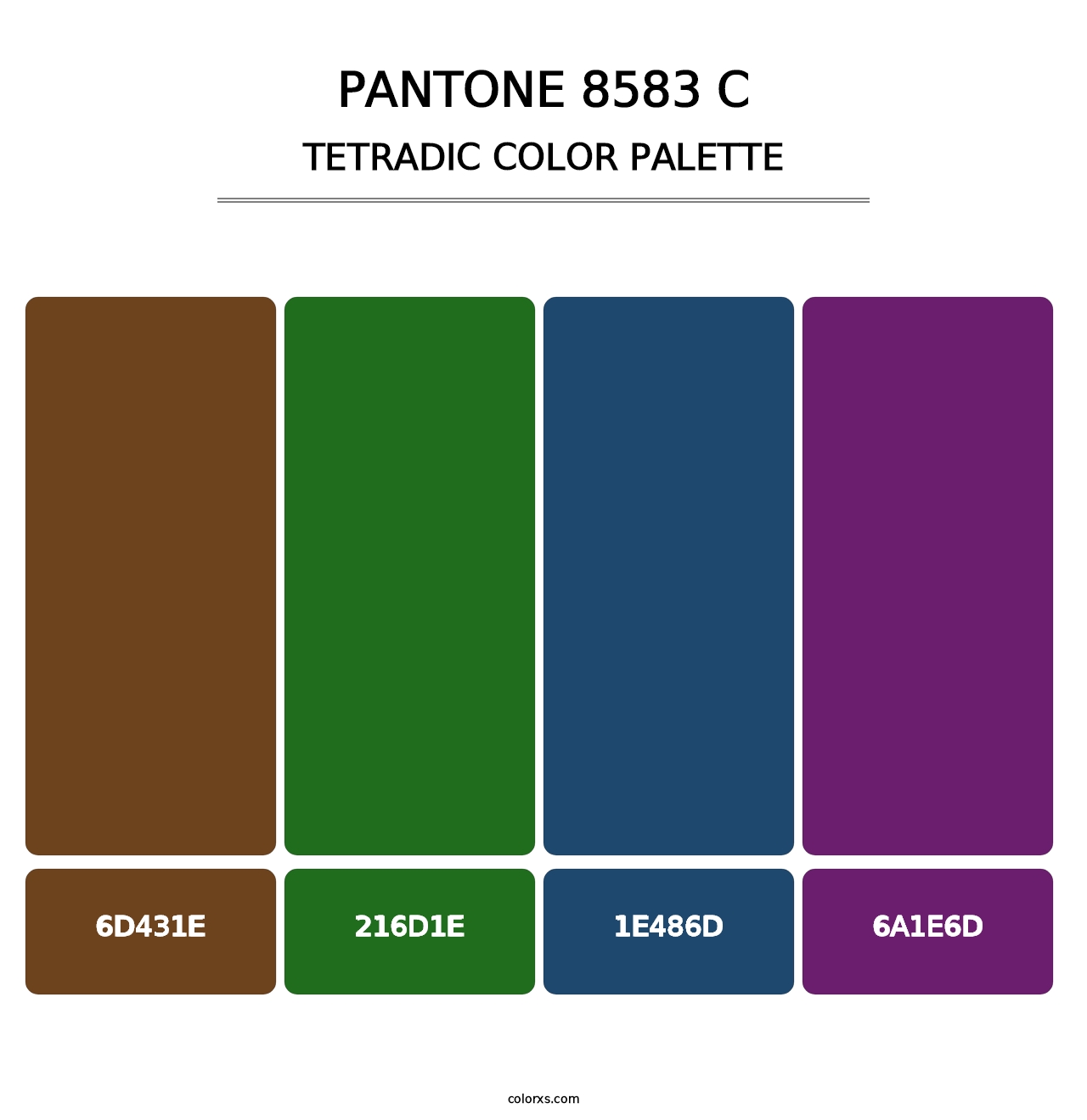 PANTONE 8583 C - Tetradic Color Palette