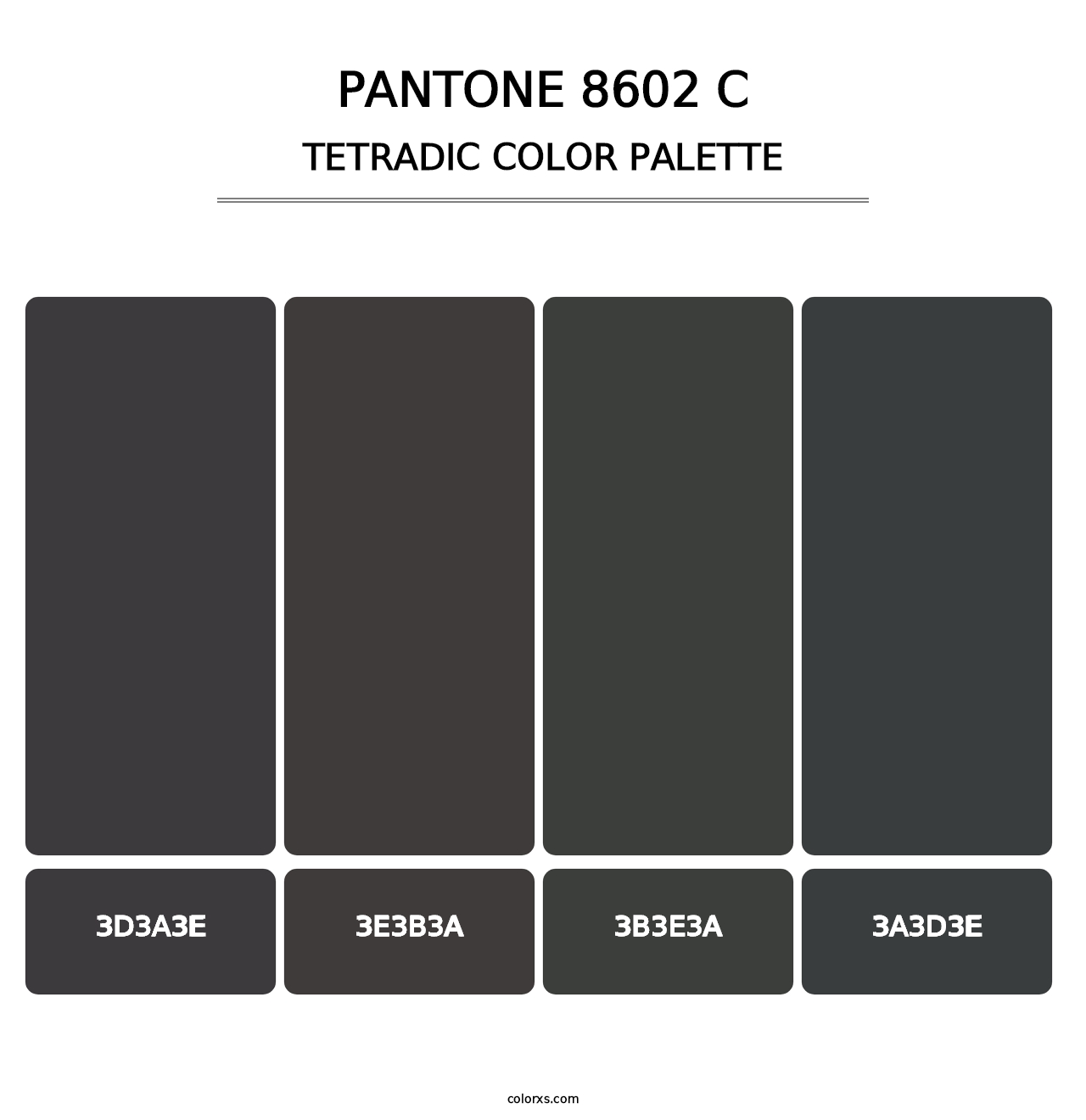 PANTONE 8602 C - Tetradic Color Palette