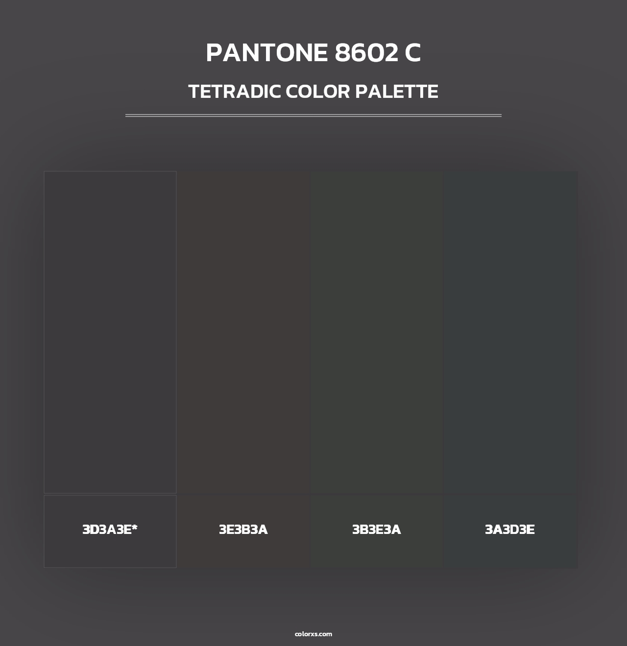 PANTONE 8602 C - Tetradic Color Palette