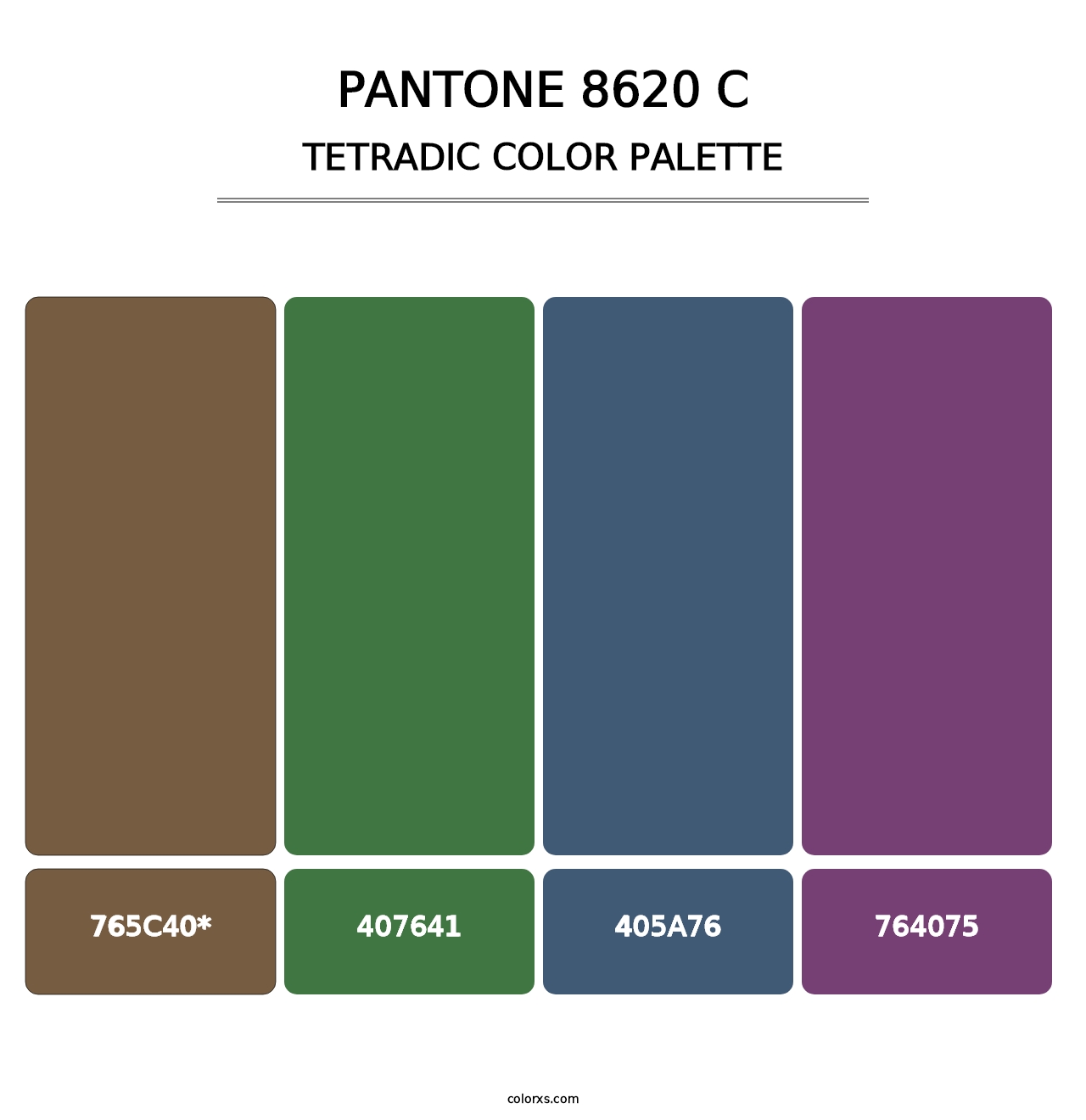 PANTONE 8620 C - Tetradic Color Palette