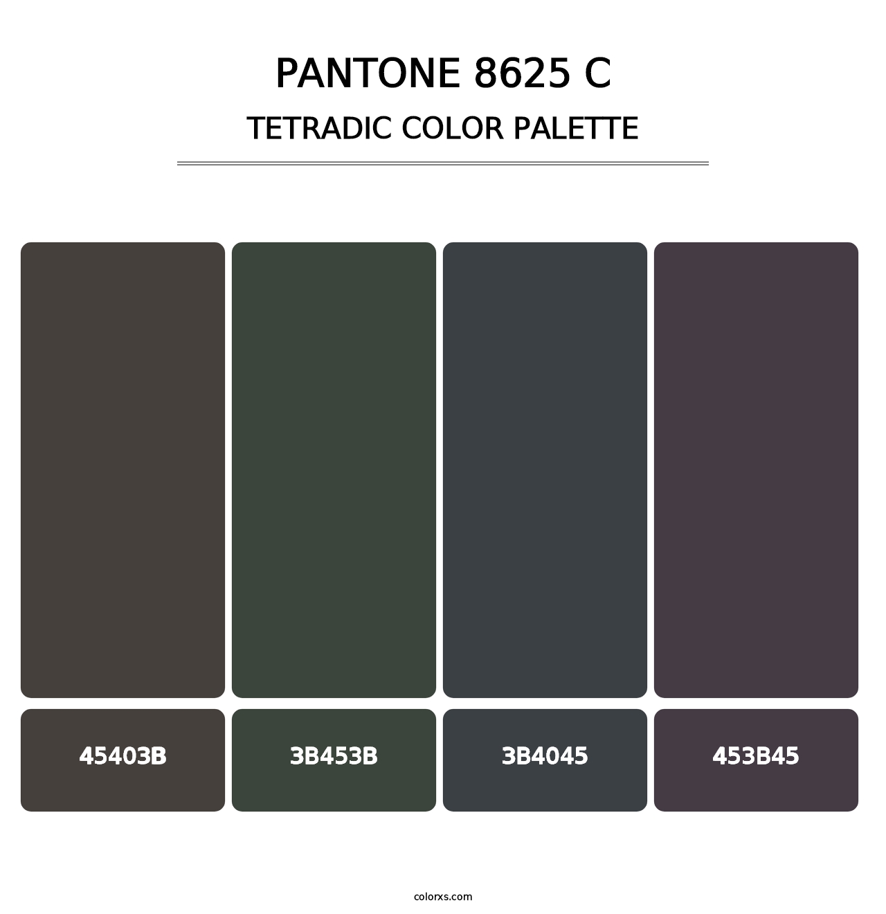PANTONE 8625 C - Tetradic Color Palette