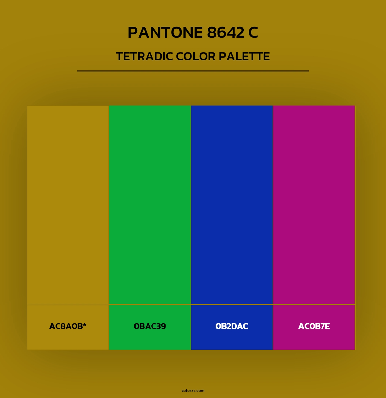 PANTONE 8642 C - Tetradic Color Palette