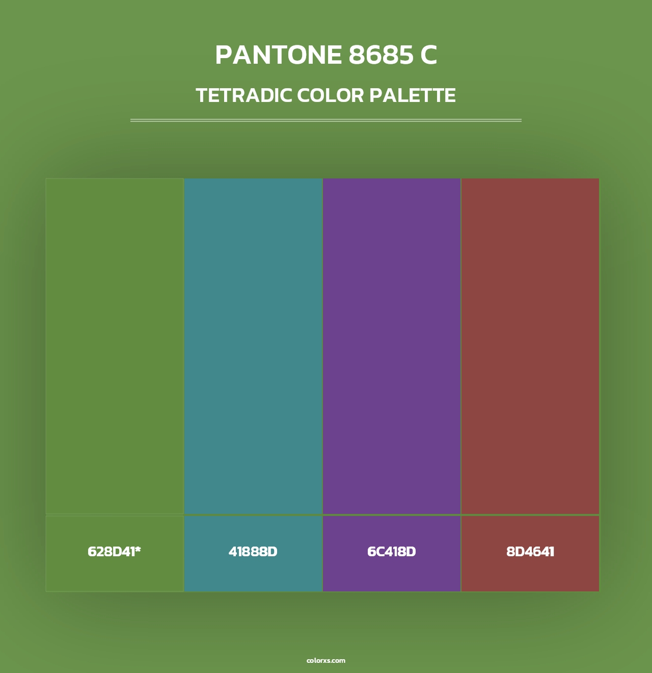 PANTONE 8685 C - Tetradic Color Palette