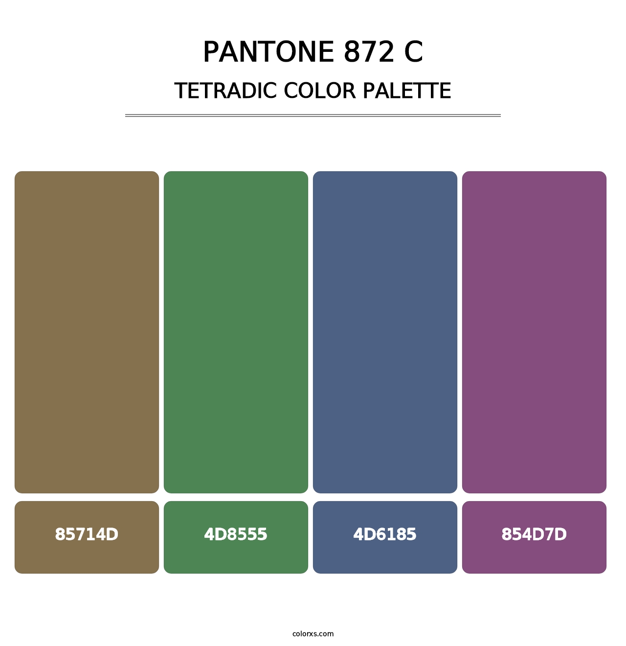 PANTONE 872 C - Tetradic Color Palette